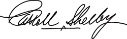 Signature of Carroll Shelby